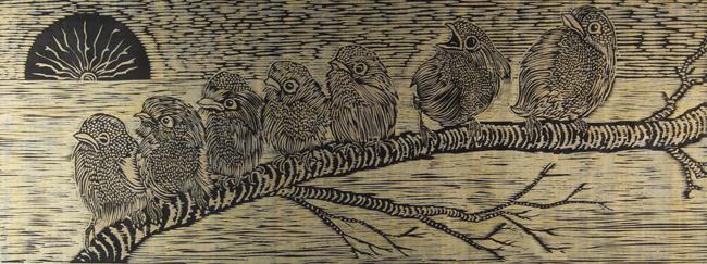 Now Hear This Woodcut